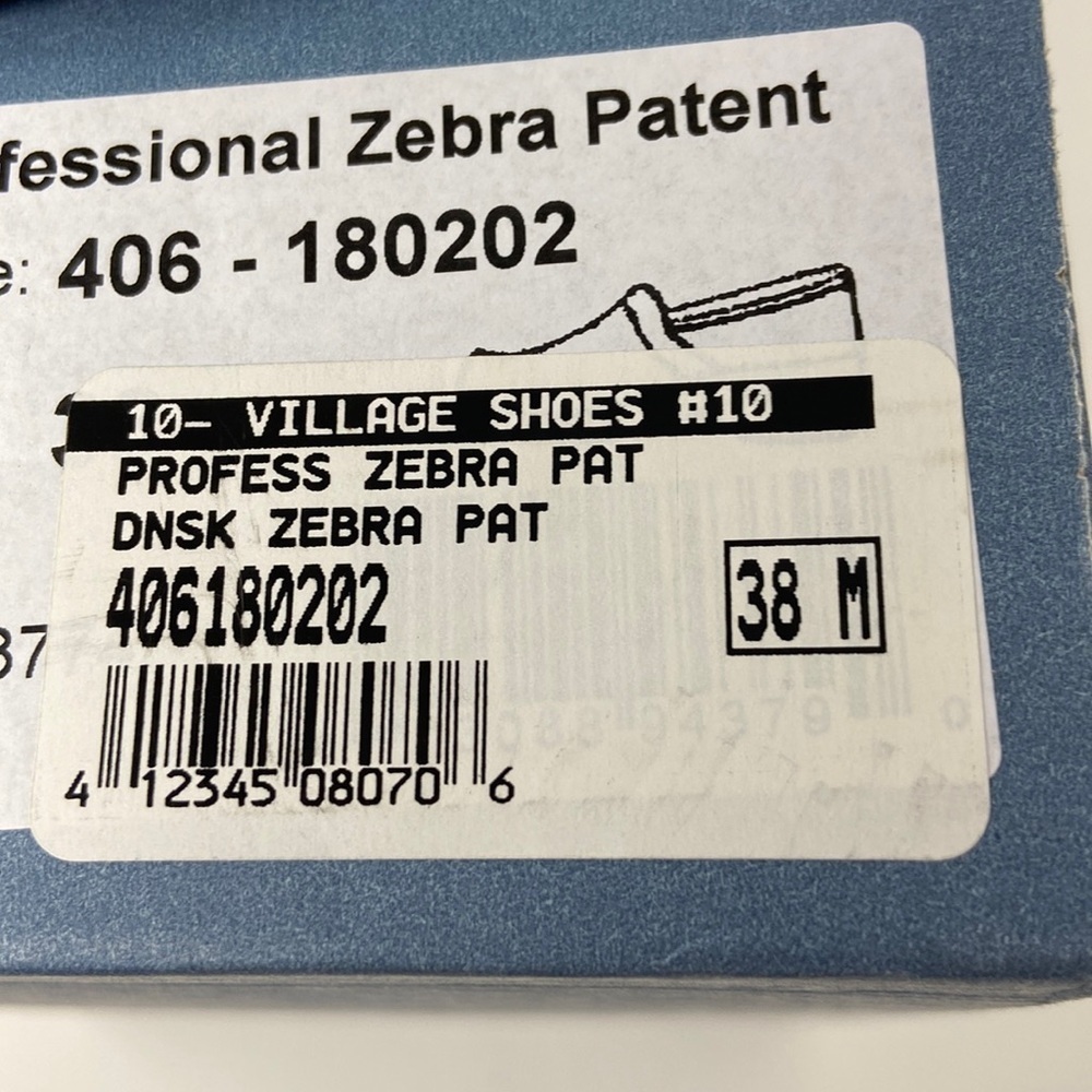 Dansko Professional Patent Leather Zebra Print Black & White SIZE 38 - Picture 10 of 10